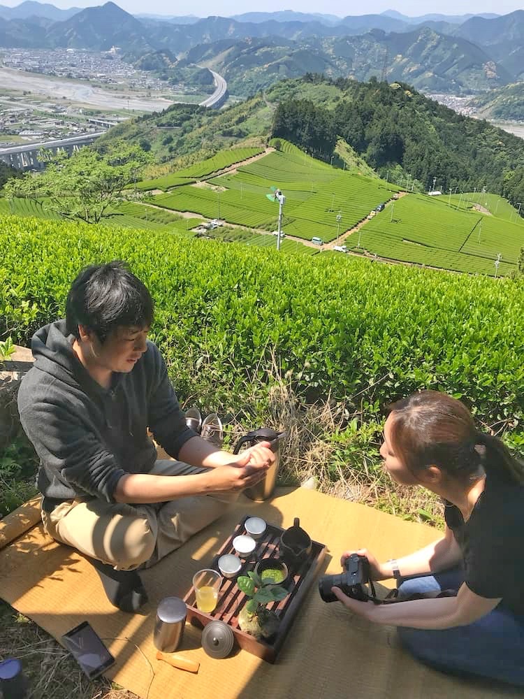 Relaxing green tea plantations in scenic Shizuoka located in between Tokyo and Kyoto.